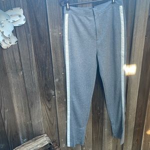 Gray Sweatpant Dresspant White Stripe